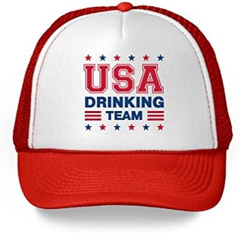 פקייטס ארהב שתיית צוות נהג משאית כובע הרביעי של יולי כיף כובעי אדום לבן וכחול אביזרים