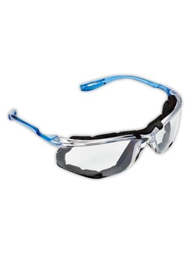 3M 100783711118720 וירטואה CSS משקפי מגן עם אטם קצף, ברור/כחול