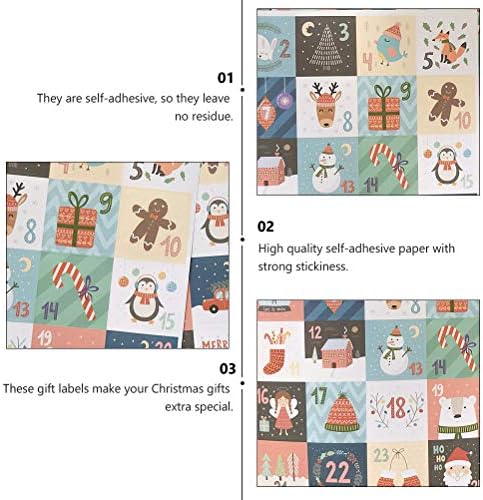 10 גיליונות חג המולד מספר תווית חג המולד כרטיסי מדבקות תגיות מעטפת מדבקות בית תפאורה לחגיגת המפלגה