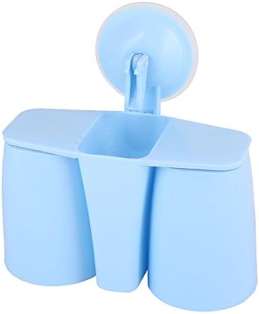 QTQGOITEM פלסטיק בית רחצה ביתי כוס יניקה מברשת שיניים משחת שיניים מחזיק מארגן סט