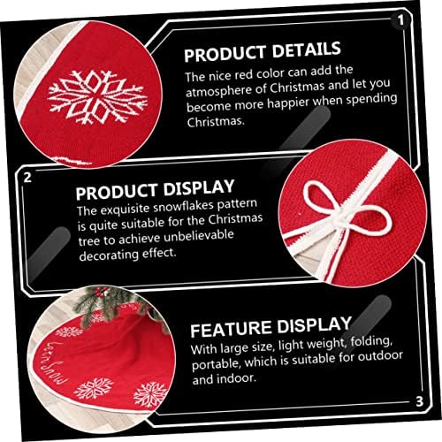 ABAODAM 1 PC חצאית עץ חג המולד מיני תפאורה אופנתית תפאורה לחג המולד עץ חג המולד מחצלת עץ חג המולד חצאית סינר קופסאות כובע לנשים אחסון