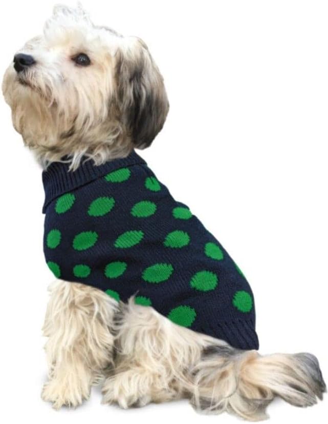 מוצרי חיות מחמד אתיים 23902773: סוודר מחמד אופנה ניגודיות DOT GREEN XL