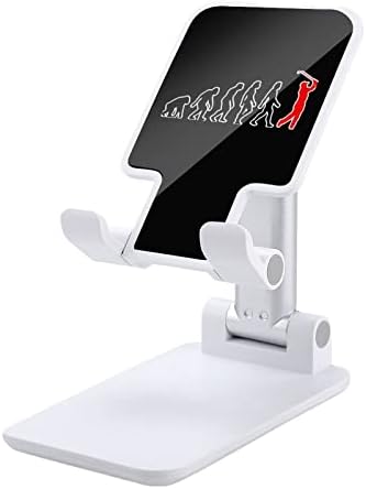 עמדת טלפון סלולרי של גולף אבולוציה עבור שולחן העבודה מחזיק טלפון מתקפל זווית גובה מתכווננת מעמד חסון בסגנון לבן