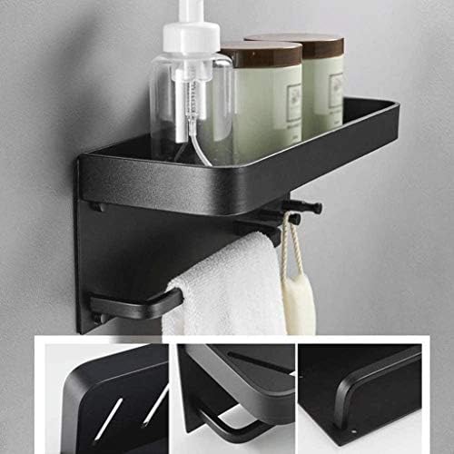 מדף אמבטיה של UXZDX, מארגן אמבטיה של מדף אמבטיה אלומיניום חלל עם קיר מגבת קיר רכוב מקלחת מתלה מקלחת מתלה קאדי