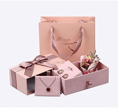 נצחי פרח תכשיטי סטי מקרה חתונה האהבה יום הולדת תכשיטי אריזת מתנה עבור טבעת עגילי תליון אחסון
