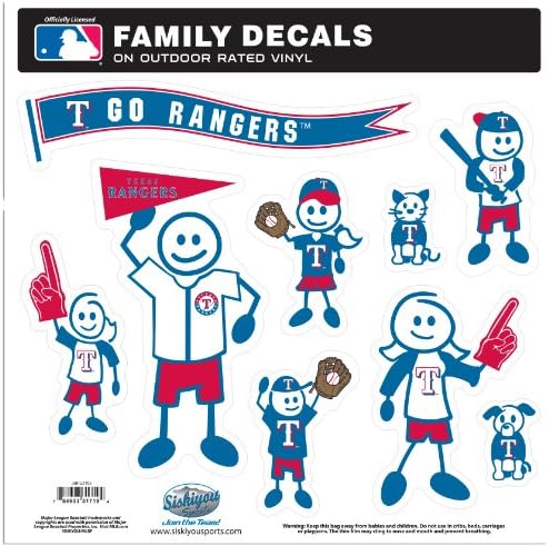 סט מדבקות משפחתיות גדולות של MLB טקסס