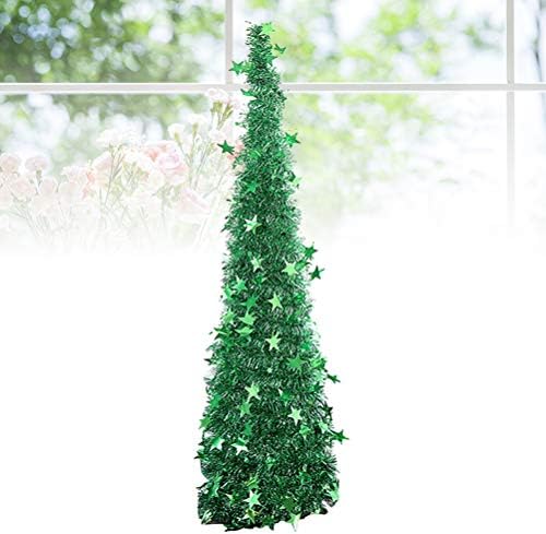 Aboufan 120 סמ קישוט חג המולד גבוה חיית מחמד גבוהה פלסטיק פלסטיק מתקפל עץ חג המולד עץ חג המולד מסיבת עיצוב בית מסיבת עיצוב הבית