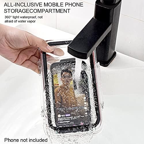 ALSMD טואלט שריטות עמידות בפני שולחן עבודה יציב מארז אטום למים לחבטת אמבטיה חינם תקין קל התקנה מקלחת מחזיק טלפון