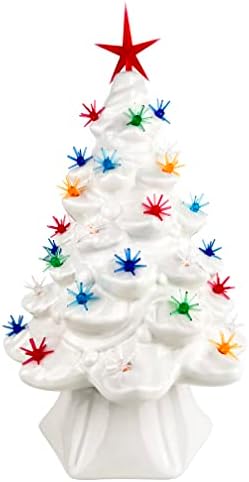 National Artcraft® מגוון צבעוני ספוטניק קרמיקה אורות עץ חג המולד - 25/חבילה