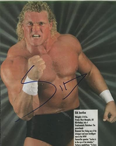SID Justice WWE נדיר חתום חתימה 8x10 צילום w/coa - תמונות היאבקות עם חתימה