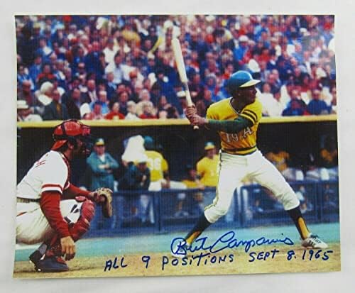 Bert Campaneris חתום על חתימה אוטומטית 8x10 צילום עם כל 9 עמדות כתובת - תמונות MLB עם חתימה