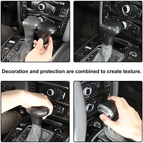 ציוד רכב אונגיסי משמרת כפתור ראש כיסוי ראש כושר לאאודי A4L A6 Q5 2013- מרכז קונסולה רכב רכב משמרת כיסוי כפתור ציוד הפנים החלפת ראש