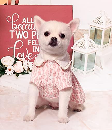 שמלת כלבים של טופקינס שמלת סוודר כלבים של כלב, שמלת כלב רכה שמלת בגדי חיות מחמד חמודים לתלבושת לכלבים בינוניים קטנים ילדה