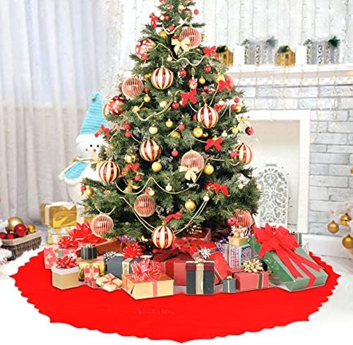 שנג הונג 48in חצאית עץ חג המולד חצאית בד לא ארוגה חצאית חג חג המולד עץ עץ לחג המולד קישוטי מסיבות חג חג המולד Decoraciones de Navidad