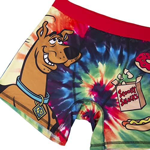 Scooby -Doo Boxer Socks Set Set - Sock & תחתונים משולבים סט, שאגי, ולמה, מתאגרפים ומכונות מסתורין וגרביים