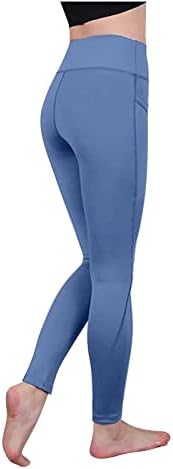 CHGBMOK אימון נשים חותלות נמתחות מכנסיים חלקים עם מותניים גבוהים מכנסיים חלקים חלקים.