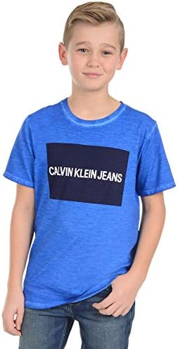 קלווין קליין בנים מוסד לוגו צוות צוואר טי חולצה