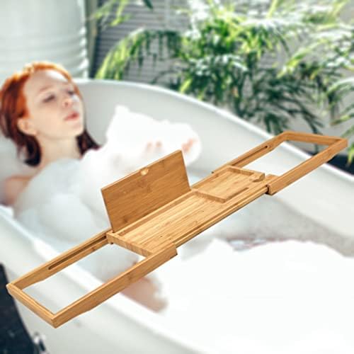 להארכה אמבטיה אמבטיה עץ אמבטיה גשר מדף ארגונית מגש עם ספר סטנד עבור בית מלון ספא סלון
