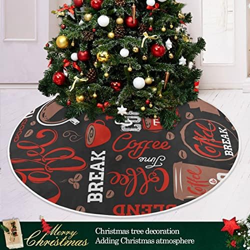 שעועית קפה Oarencol שעועית עץ חג המולד חצאית עץ חג המולד 36 אינץ 'מפלגת חג עץ מחצלת עץ