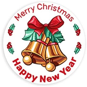 חג המולד רול מדבקות החג שמח תוויות חג מדבקות 500 יחידות 1.5 דביק דקורטיבי חותם מתנה תגיות עבור חג המולד מעטפת כרטיס הווה תיבת צד טובה