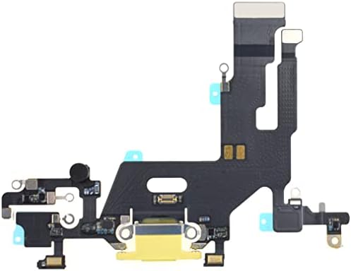 זוהר זוהר זוהר USB יציאת טעינה שקע גמיש החלפת כבלים לאייפון 11 במיקרופון, USB 2.0 צהוב