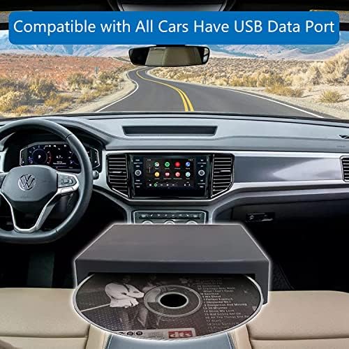 נגן תקליטור רכב נייד חיצוני של USB באמצעות יציאת נתונים USB מתאים לכל המכוניות עם יציאת נתוני USB