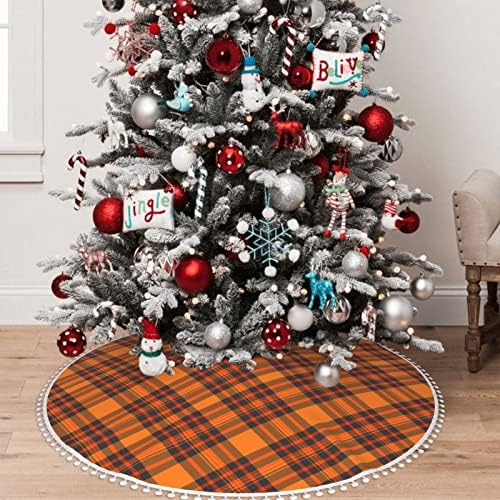 חצאית עץ חג המולד עם קיצוץ פום לקצץ חג ההודיה-פומפקין-אורנג 'קישוטי בית חג המולד 48